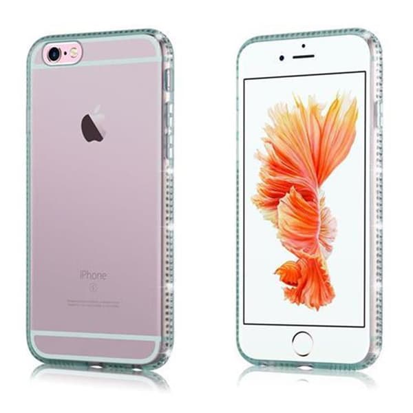 Silikondeksel til iPhone 6 / 6S Beskyttelsesdeksel av fleksibelt TPU-silikon i strass design