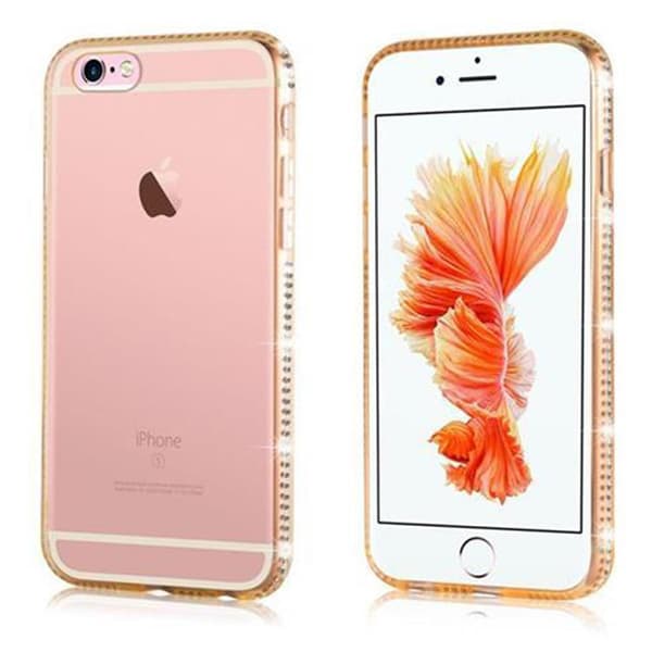 Silikondeksel til iPhone 6 / 6S Beskyttelsesdeksel av fleksibelt TPU-silikon i strass design