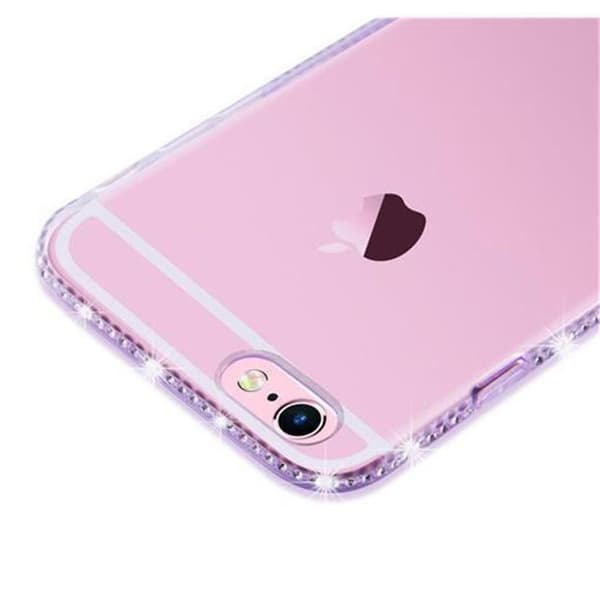 Silikondeksel til iPhone 6 / 6S Beskyttelsesdeksel av fleksibelt TPU-silikon i strass design