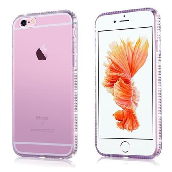Silikondeksel til iPhone 6 / 6S Beskyttelsesdeksel av fleksibelt TPU-silikon i strass design