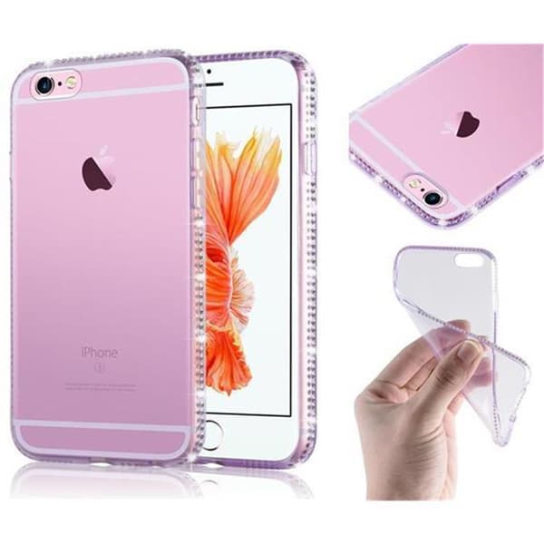 Silikondeksel til iPhone 6 / 6S Beskyttelsesdeksel av fleksibelt TPU-silikon i strass design
