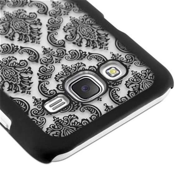 Samsung Galaxy J7 2015 Fodral Mobilskydd Skal i blommig Paisley Henna-design mot repor och stötar