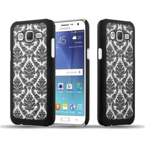 Samsung Galaxy J7 2015 Fodral Mobilskydd Skal i blommig Paisley Henna-design mot repor och stötar