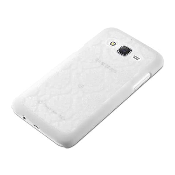 Samsung Galaxy J7 2015 Fodral Mobilskydd Skal i blommig Paisley Henna-design mot repor och stötar