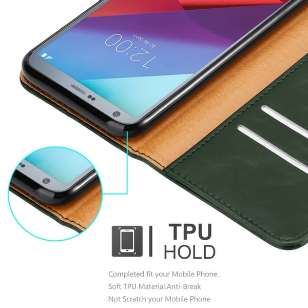 Deksel til LG G6 Lommebokdeksel med magnetisk lukking, stativfunksjon og kortlomme