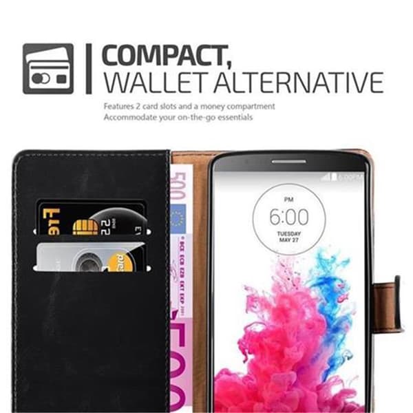 LG G3 Plånboksfodral Skal Mobilskyddmed magnetisk stängning, ståfunktion och kortficka