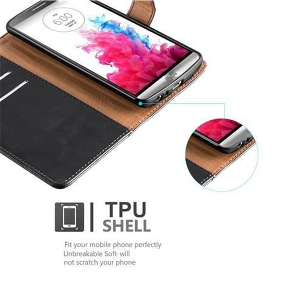 LG G3 Plånboksfodral Skal Mobilskyddmed magnetisk stängning, ståfunktion och kortficka