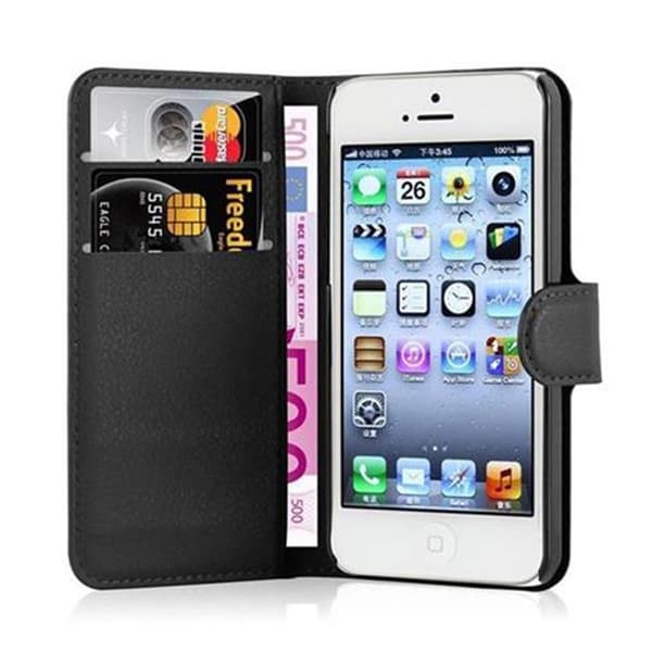 iPhone 5 / 5S / SE 2016 Plånboksfodral Fodral Skal Case med magnetisk stängning, ståfunktion och kortplats