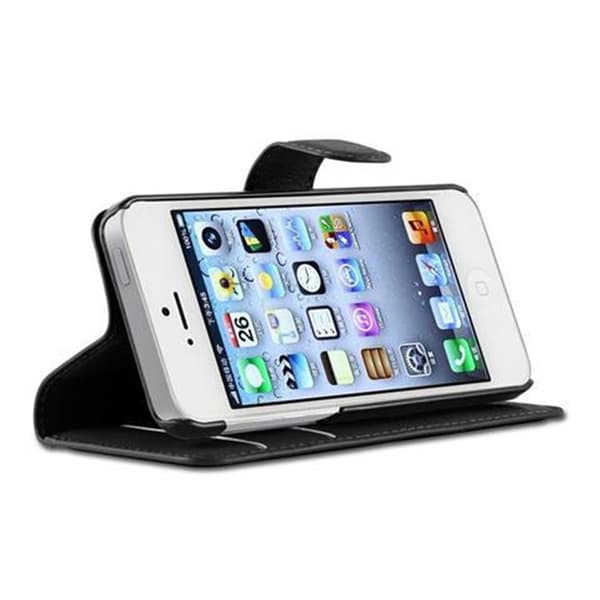 iPhone 5 / 5S / SE 2016 Plånboksfodral Fodral Skal Case med magnetisk stängning, ståfunktion och kortplats
