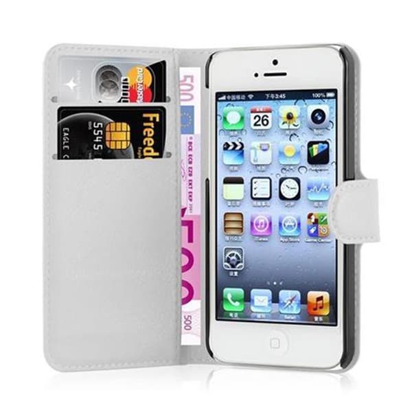 iPhone 5 / 5S / SE 2016 Plånboksfodral Fodral Skal Case med magnetisk stängning, ståfunktion och kortplats