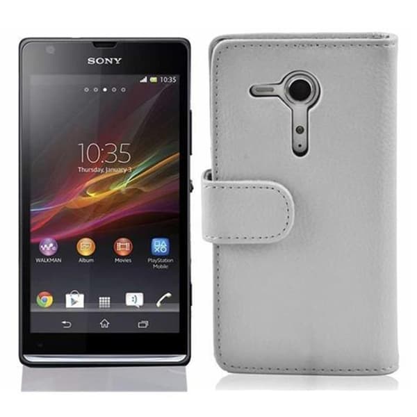 Sony Xperia SP Lompakkokotelo Suojakotelo Matkapuhelinkotelo Suojakuori kuvioitua keinonahkaa ja korttitasku