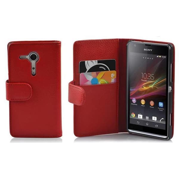 Sony Xperia SP Lompakkokotelo Suojakotelo Matkapuhelinkotelo Suojakuori kuvioitua keinonahkaa ja korttitasku