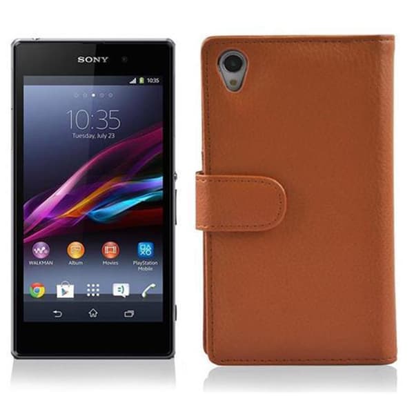 Sony Xperia Z1 Skal Fodral Plånboksfodral Case Skyddsfodral i texturerat konstläder och kortficka