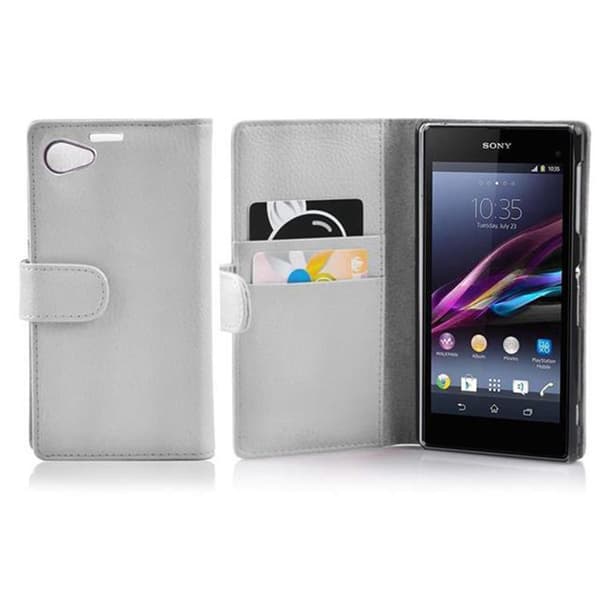Sony Xperia Z1 COMPACT Lompakkokotelo Suojakotelo Matkapuhelinkotelo Suojakuori kuvioitua keinonahkaa ja korttitasku