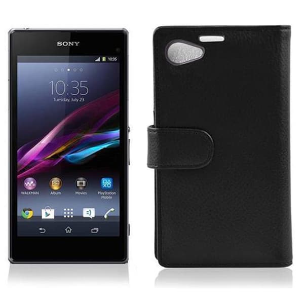 Sony Xperia Z1 COMPACT Lompakkokotelo Suojakotelo Matkapuhelinkotelo Suojakuori kuvioitua keinonahkaa ja korttitasku