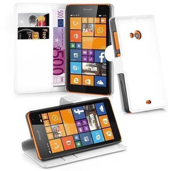 Deksel til Nokia Lumia 535 Lommebokdeksel med magnetisk lukking, stativfunksjon og kortlomme