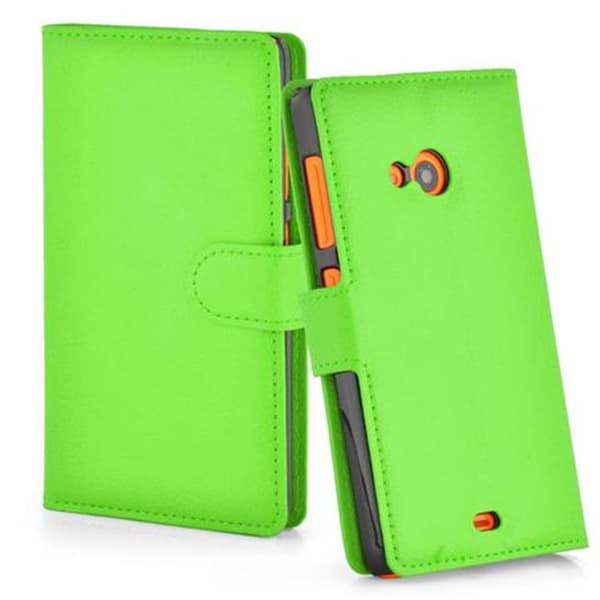 Deksel til Nokia Lumia 535 Lommebokdeksel med magnetisk lukking, stativfunksjon og kortlomme