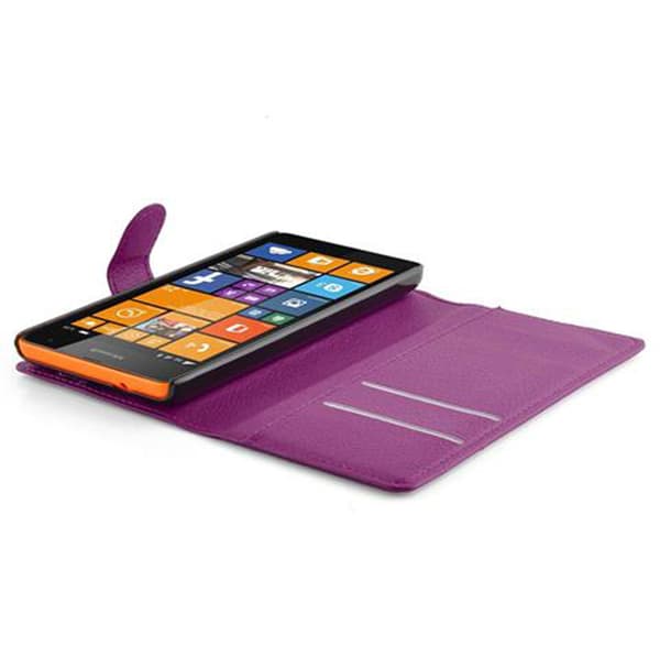 Deksel til Nokia Lumia 535 Lommebokdeksel med magnetisk lukking, stativfunksjon og kortlomme
