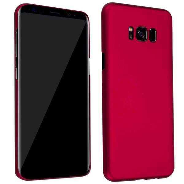 Samsung Galaxy S8 Cover Etui Case () METALLISK RØD