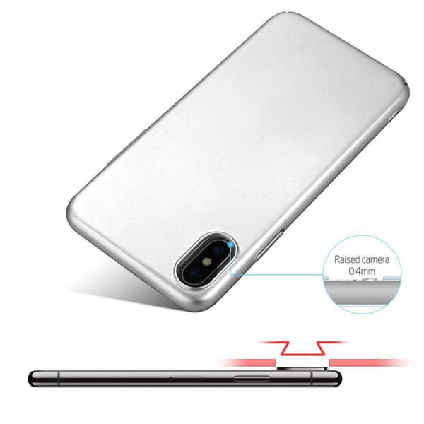 Hårt iPhone X / XS Fodral Skal Fodral Mobilskydd Hard Case Skyddsomslag i metalloptik mot repor och stötar