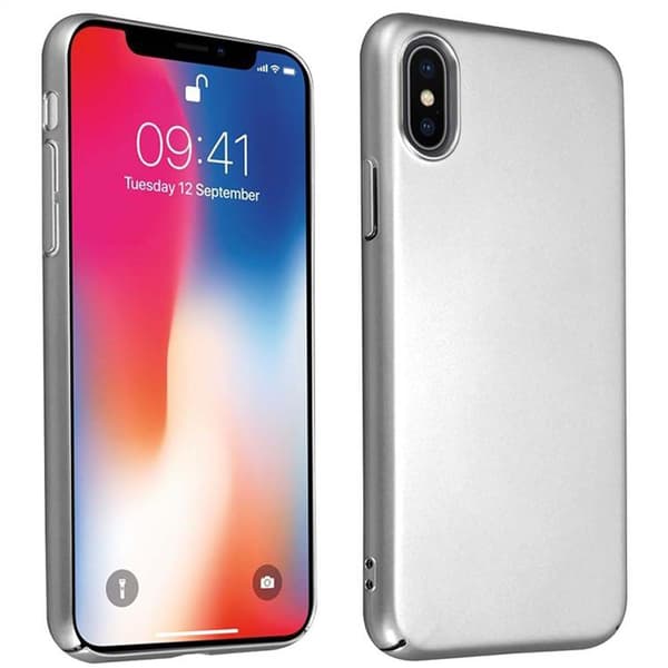 Hårt iPhone X / XS Fodral Skal Fodral Mobilskydd Hard Case Skyddsomslag i metalloptik mot repor och stötar