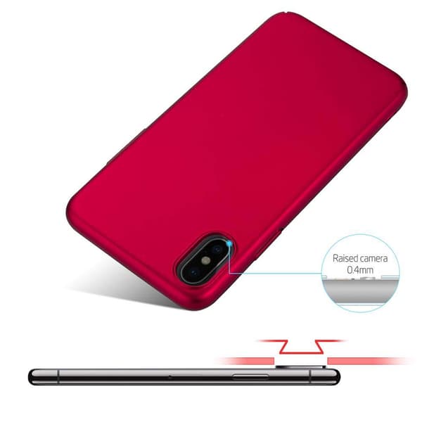 Hårt iPhone X / XS Fodral Skal Fodral Mobilskydd Hard Case Skyddsomslag i metalloptik mot repor och stötar