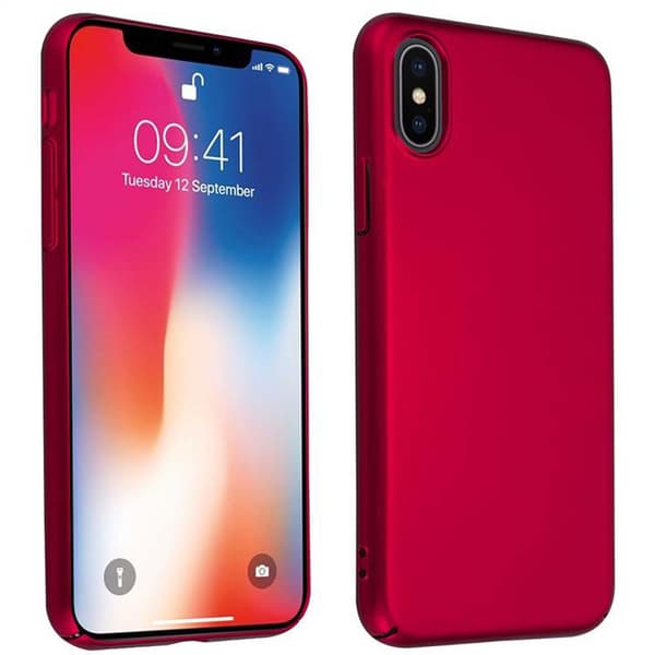 Hårt iPhone X / XS Fodral Skal Fodral Mobilskydd Hard Case Skyddsomslag i metalloptik mot repor och stötar