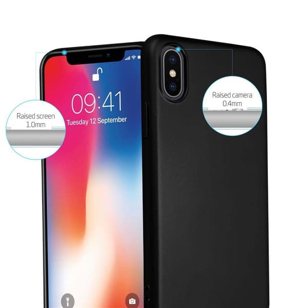 Hårt iPhone X / XS Fodral Skal Fodral Mobilskydd Hard Case Skyddsomslag i metalloptik mot repor och stötar