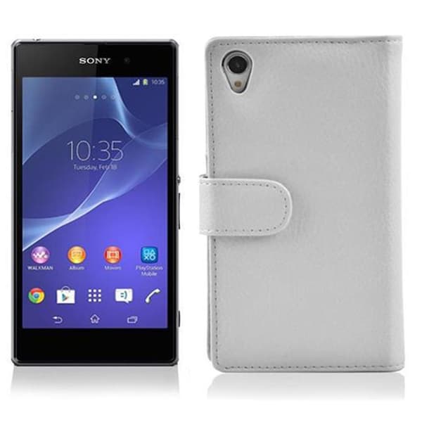 Deksel til Sony Xperia Z2 Lommebokdeksel i strukturert kunstskinn og kortlomme