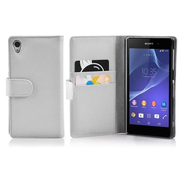 Deksel til Sony Xperia Z2 Lommebokdeksel i strukturert kunstskinn og kortlomme