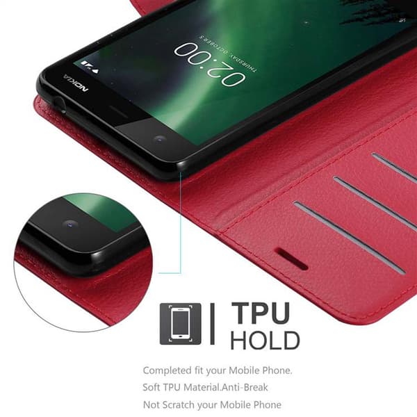 Nokia 2.1 Plånboksfodral Fodral Skal Case med magnetisk stängning, ståfunktion och kortplats