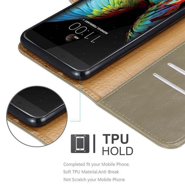 LG K10 2016 Suojakotelo Suojakuori Lompakkokotelo Matkapuhelinkotelo jossa magneettisuljenta, jalusta-toiminto ja korttitasku