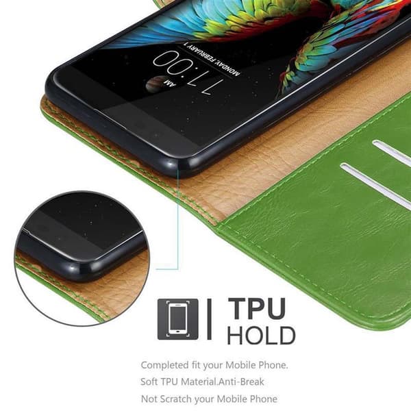 LG K10 2016 Suojakotelo Suojakuori Lompakkokotelo Matkapuhelinkotelo jossa magneettisuljenta, jalusta-toiminto ja korttitasku