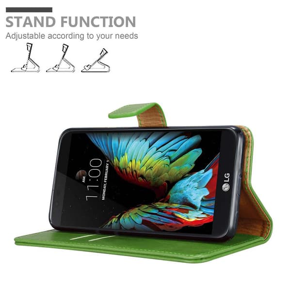 LG K10 2016 Suojakotelo Suojakuori Lompakkokotelo Matkapuhelinkotelo jossa magneettisuljenta, jalusta-toiminto ja korttitasku