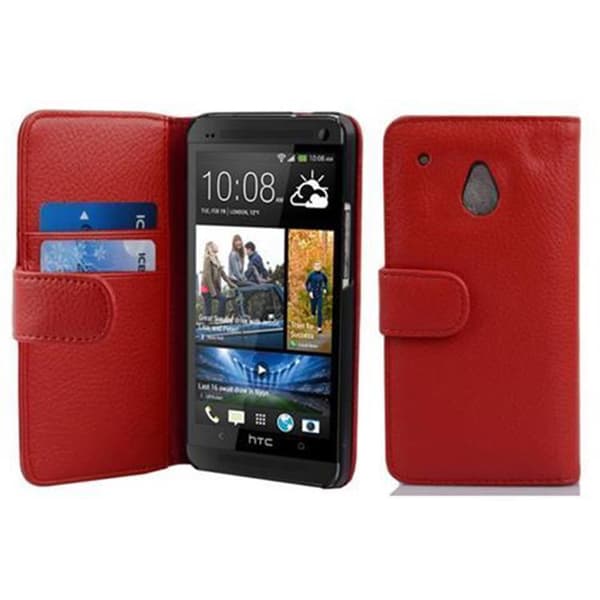HTC ONE M4 MINI Skal Fodral Plånboksfodral Case Skyddsfodral i texturerat konstläder och kortficka
