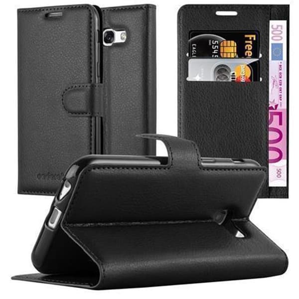 Samsung Galaxy A3 2017 Suojakotelo Lompakkokotelo Matkapuhelinkotelo Suojakuori jossa magneettisuljenta, jalusta-toiminto ja korttitasku
