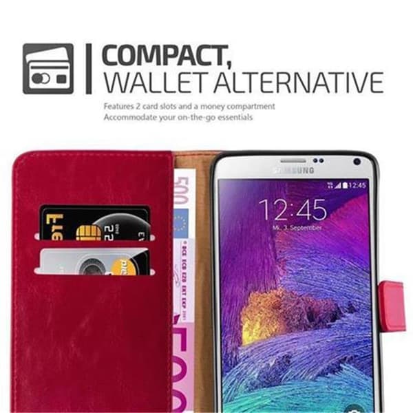 Samsung Galaxy NOTE 4 Plånboksfodral Skal Mobilskyddmed magnetisk stängning, ståfunktion och kortficka