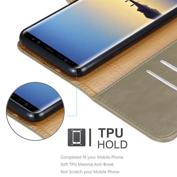 Deksel til Samsung Galaxy NOTE 8 Lommebokdeksel med magnetisk lukking, stativfunksjon og kortlomme