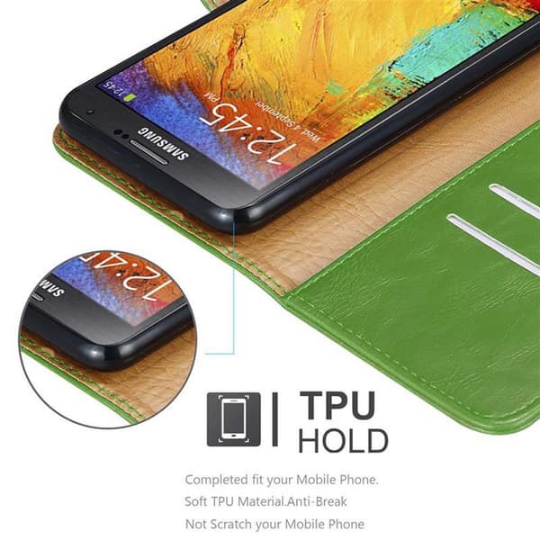 Samsung Galaxy NOTE 3 NEO Suojakotelo Suojakuori Lompakkokotelo Matkapuhelinkotelo jossa magneettisuljenta, jalusta-toiminto ja korttitasku