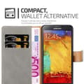 Pikkukuva 4 / 8: Samsung Galaxy NOTE 3 NEO Suojakotelo Suojakuori Lompakkokotelo Matkapuhelinkotelo jossa magneettisuljenta, jalusta-toiminto ja korttitasku