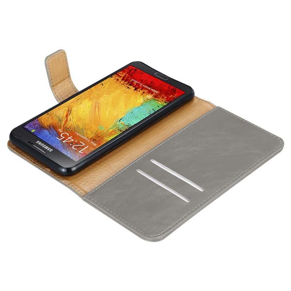 Deksel til Samsung Galaxy NOTE 3 NEO Lommebokdeksel med magnetisk lukking, stativfunksjon og kortlomme