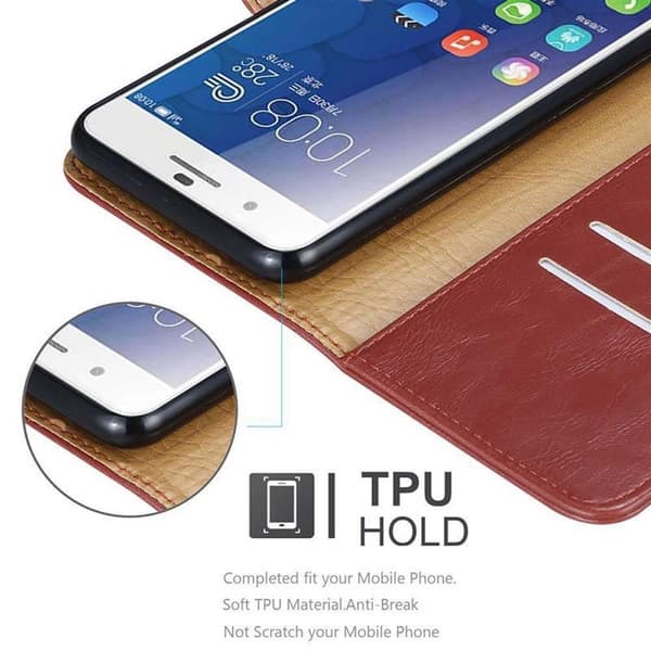 Honor 6 PLUS Suojakotelo Suojakuori Lompakkokotelo Matkapuhelinkotelo jossa magneettisuljenta, jalusta-toiminto ja korttitasku