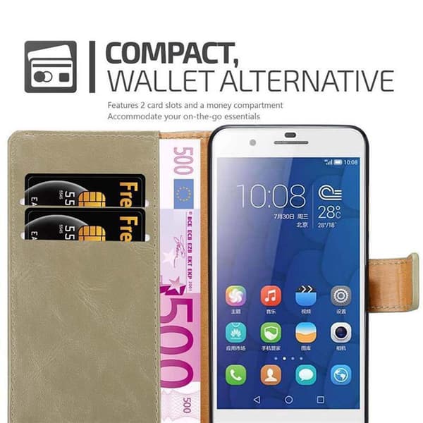 Honor 6 PLUS Suojakotelo Suojakuori Lompakkokotelo Matkapuhelinkotelo jossa magneettisuljenta, jalusta-toiminto ja korttitasku