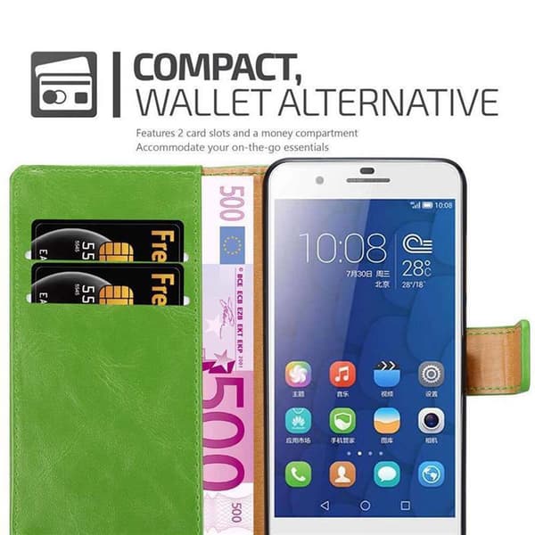 Honor 6 PLUS Suojakotelo Suojakuori Lompakkokotelo Matkapuhelinkotelo jossa magneettisuljenta, jalusta-toiminto ja korttitasku