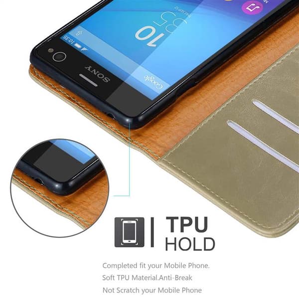 Sony Xperia C4 Suojakotelo Suojakuori Lompakkokotelo Matkapuhelinkotelo jossa magneettisuljenta, jalusta-toiminto ja korttitasku