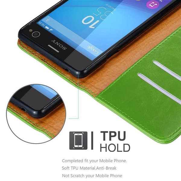 Sony Xperia C4 Suojakotelo Suojakuori Lompakkokotelo Matkapuhelinkotelo jossa magneettisuljenta, jalusta-toiminto ja korttitasku