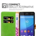 Pikkukuva 5 / 5: Sony Xperia C4 Suojakotelo Suojakuori Lompakkokotelo Matkapuhelinkotelo jossa magneettisuljenta, jalusta-toiminto ja korttitasku