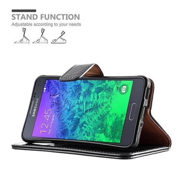 Samsung Galaxy ALPHA Plånboksfodral Skal Mobilskyddmed magnetisk stängning, ståfunktion och kortficka