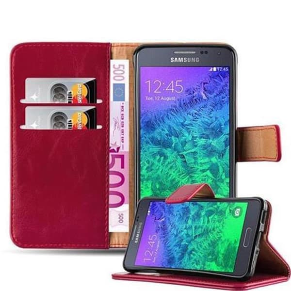 Samsung Galaxy ALPHA Plånboksfodral Skal Mobilskyddmed magnetisk stängning, ståfunktion och kortficka