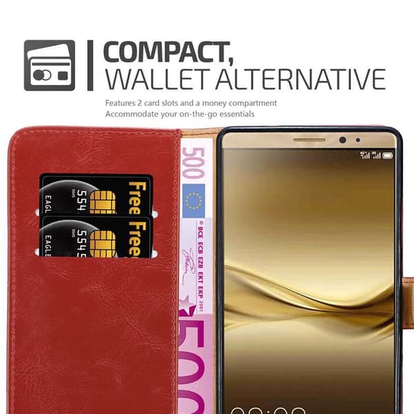 Deksel til Huawei MATE 8 Lommebokdeksel med magnetisk lukking, stativfunksjon og kortlomme
